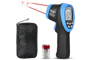 INFURIDER YF-1800 Termómetro Láser Infrarrojo(-58°F-3272°F),Pistola de Temperatura Láser Digital Sin Contacto DS 50:1,Pirómetro IR con Emisividad Ajustable,Medir de Alta Temperatura para la Industria