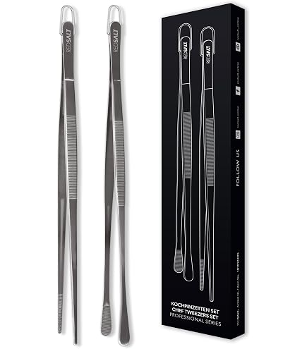 4-teiliges Pinzetten-Set Edelstahl – Für Fischgräten, Geflügel & Präzises Arbeiten