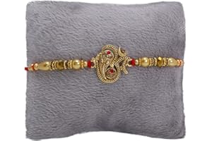 Riddhika Ventures Brother Rakhi with Greeting Card | Rakhi Thread | Rakhi Gifts for Brother, Sister, Bhaiya, Bhabhi for Indian Rakhi Raksha Bandhan Festival (K15)