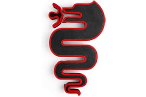 RICREO Grille Logo Accessories for Alfa Romeo Giulietta, Snake Design Tuning Giulietta Restyling 2016 (Black)