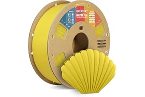 OVERTURE Matte PLA Filament 1.75mm,PLA Matte Filament 1.75mm,1kg Spool (2.2lbs),Dimensional Accuracy +/-0.03mm, Fit Most FDM Printer(Matte Yellow)