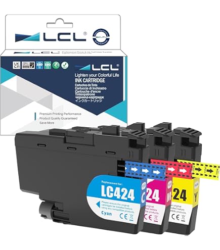 LCL Kompatible Tintenpatronen LC-424 (3x Schwarz) Für Brother DCP-J1200W / DCP-J1200WE Drucker - Farbstofftinte, Ca. 750 Seiten