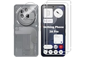 Lutree pour Nothing Phone 3a Pro Verre Trempé, 2+2 Pièces Protection écran + Caméra Arrière Protecteur Film, 9H Dureté HD Anti-Rayures sans Bulles Vitre Trempé Protecteurs d'écran