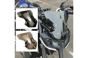 Lorababer Motorcycle ABS Plastics Windscreen Windshield Wind Deflector Flyscreen Screen Front Fairing Compatible with Y-amaha FZ 09 MT 09 FZ09 MT09 FZ-09 MT-09 2017 2018 2019 2020 Accessories (Smoke)