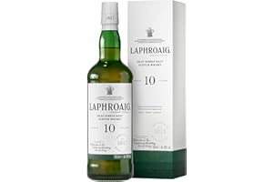 Laphroaig, Islay Single Malt Scotch Whisky 10 years, 100% orzo maltato - 1 bottiglia da 700ml