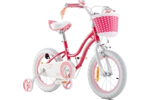 ROYAL BABY RoyalBaby Vélo Enfants Fille Stargirl 12 14 16 18 Pouces Vélo Petites Roues Bicyclette Vélo Enfant