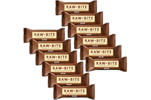 ‎RAWBITE Raw Bite - Cacao Riegel - Frucht-Nussriegel mit Kakao, Größe:12 x 50 g
