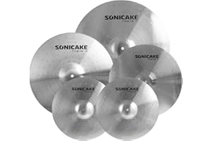 SONICAKE Zestaw talerzy wykwintny zestaw talerzy ze stopu 35 cm / 40 cm / 45 cm / 50 cm talerz perkusyjny 5 szt. do ćwiczeń i występów