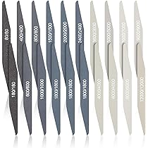 Kit De Ponçage Lumberton - 24 Pièces : 4 Bâtons + Bandes Abrasives Grains 240, 320, 400, 500 - Pour Finition Précise - 3