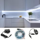 5 Metre Beyaz Şerit Led &Ccedil;evirmeli Anahtar Tak &Ccedil;alıştır Hazır Set Adapt&ouml;r Dahil, A&ccedil;ma-Kapama, Parlaklık Ayarı Yapılabilir, Mut