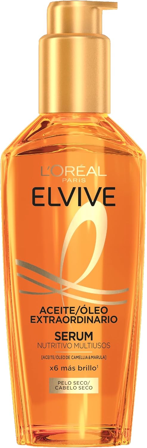 L'Oréal Paris Aceite Tratamiento Sublimador Para El Cabello, Para Pelo/Cabelo Seco, Elvive Aceite Extraordinario, 100 ml