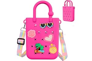 Oudizz Silikon Loch Handtasche Kleinkind Geldbörse Crossbody Bag