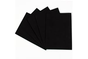 EASIMAT A4 EVA Foam Craft Sheets Assorted Colours Black White Kids Arts Project DIY 2mm (Black Craft Sheet x 10pcs)