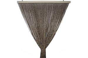 TATA HOME Tenda Antimosche per Porta Finestra Moschiera a Pannello Modello Gabry in Corda di Poliestere Resistente Misura 140 x 230 cm Colore Marrone