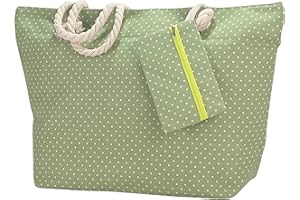 Ropo22 Bolsa Playa. Bolsas De Playa Con Forro Antiarena De Lona. Bolso Playa Mujer Con Cremallera y Neceser Exterior. Bolsa De Playa y Piscina Impermeable Con Asas De Cuerda. Bolsas De Playa Grandes.