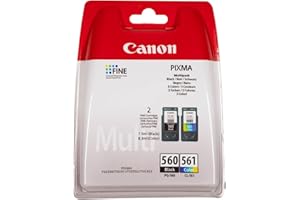 Canon PG-560 CL-561 Pack de cartouches Noir et Couleur (Multipack plastique sécurisé)