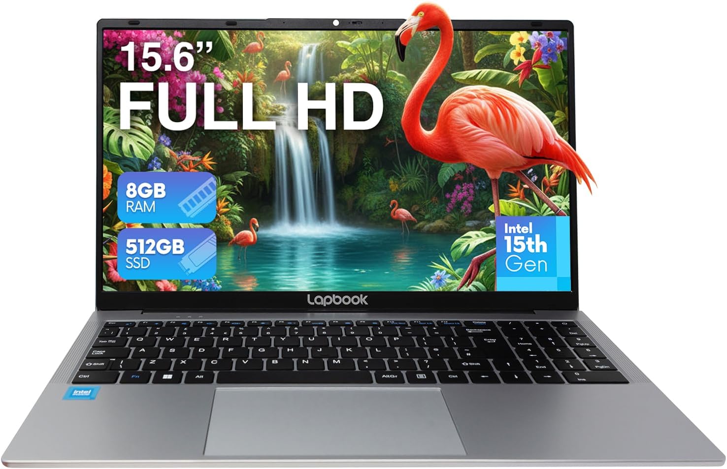 15.6" Full HD Windows 11 Laptop (Dec 2025 Release) - Intel 15th Gen, 8GB RAM 512GB M.2 SSD, Windows 11 Home, Dual-Band WiFi, Integrated Webcam - S15 N6 Quad-Core, 15 Inch Lightweight Laptop