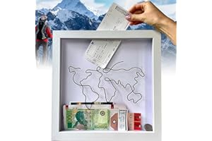 WOKICOR Adventure Archive Box, Travel Adventure Archive Box, Travel Collection Box, Ticket Shadow Box-8 x 8 in