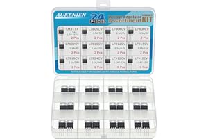 AUKENIEN 12Wartości 24sztuki L7805 LM317 L7806 L7808 L7809 L7810 L7812 L7815 L7818 L7824 L7912 L7915 Zestaw tranzystorów regulatora napięcia dodatniego ujemnego TO-220