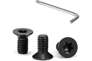 Tunejoy Vis à Tête Fraisée Torx M5 x 10 mm Noir Vis à Six Pans Creux en Acier Inoxydable A2 V2A à Tête Fraisée Métaux avec Clé T25 Filetage Complet 30 Pièces