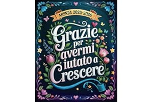 Grazie Per Avermi Aiutato a Crescere: Registro del Professore e Agenda settimanale | 2 pagine = 1 settimana | Regali Maestre