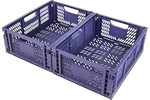 Spesh 2 Piezas Cajas de Almacenaje Plegables Mini Cajas de Almacenaje Cestas de Almacenaje Apilables Cajas de PláStico Plegables para Escritorio,Estantería,Cajón