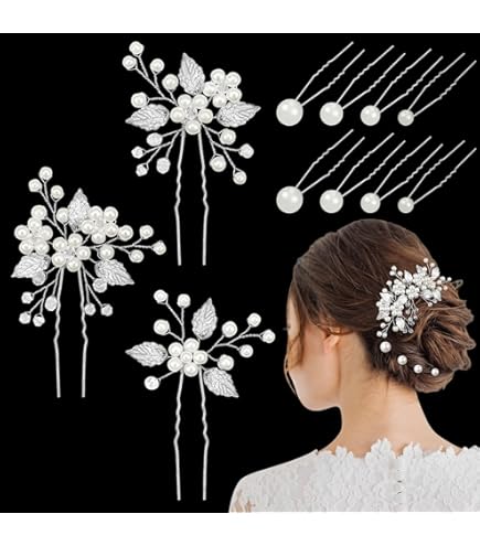 18 Forcine Con Perle Per Capelli - Accessori Matrimonio E Occasioni Speciali In Oro