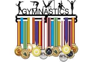 SUPERDANT Gimnasia Para Colgar Medallas gimnasia ritmica medallero gimnasia ritmica personalizado Soporte para Colgar Porta Medallas de Gimnasia Decor Para Colgar Medallas de Gimnasia Femenina 40x15CM