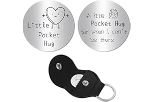 CREATCABIN Kieszonkowy żeton do przytulania inspiracja prezent na odległość pamiątka związek ze stali nierdzewnej dwustronna