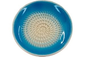 Kaladia Piattaforma in ceramica, tinta unita, ideale per zenzero, parmigiano, ecc, in azzurro, diametro: 12 cm, fatto a mano e dipinto a mano, made in Spain