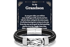 KORAS Gifts for Husband Dad Son Grandson, Bracelet for Men Boys, Valentines Gifts for Him, Fathers Day Gift, Jewellery Presents for Birthday Christmas Anniversary Graduation