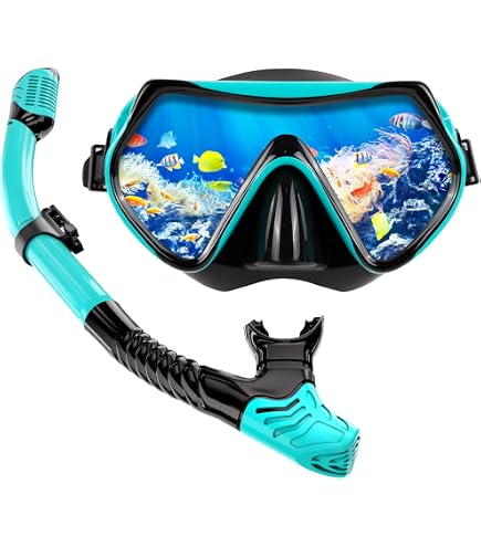 SEAC Elba, Maschera Snorkeling E Immersione Subacquea Unisex Adulto, Trasparente/Blu, Standard - 7