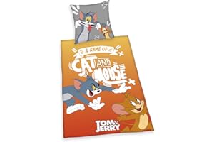 Herding Tom & Jerry Set di Biancheria da Letto, Cotton, Multicolore, 80 x 80 cm, 135 x 200 cm