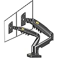 Ergosolid Support de Bureau pour 2 écrans PC LCD LED 17"- 27" réglage dans Plusieurs Axes, Pivot, Ressort à gaz jusqu'à 2x9 k