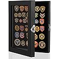 Pin Collection Display Case, 8 x 6 Shadow BoxEnamel Pin Display Frame Pin Board for Enamel Pins Pin Holder for Pins, Black