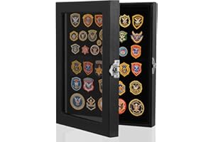 LLOUSSAK Pin Collection Display Case, 8 x 6 Shadow BoxEnamel Pin Display Frame Pin Board for Enamel Pins Pin Holder for Pins, Black