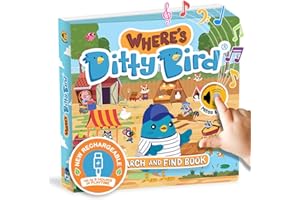 Ditty Bird Where's Ditty? Look and Find Book with Sounds Activity Sound Book for Toddlers 1- 3 Early Learning Toy