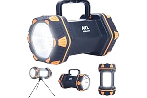 LED Camping Lantern, AYL Rechargeable Lantern and Flashlight 8 Light Modes, 4800mAh Power Bank, IPX6 Waterproof, Camping Lamp for Emergencies, Hurricanes, Power Outages, USB Cable with Tripod Included