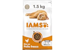 IAMS Junior sucha karma dla kotów z kurczakiem – sucha karma dla kociąt w wieku 1-12 miesięcy, 1,5 kg