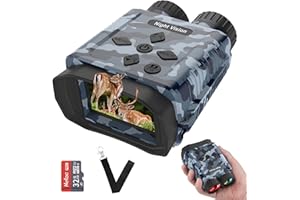 HOJOCOJO Dispositivo de visión nocturna, mini dispositivo de visión nocturna portátil, visión nocturna infrarroja para caza, oscuridad, observación de pájaros, manchado, 1080 FHD, zoom digital de 2500 mAh, AKku 2,4 pulgadas, pantalla IPS de 300 m de alcance