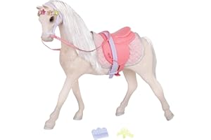 Glitter Girls Jouet 14-inch Toy Horse – Shiny White Mane & Tail – Tiara & Removable Saddle Accessories – Kids 3 Years + – Starlight, 062243407756, Coloris Assortis, for A 14 inch / 36 cm Doll