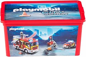 Playmobil – 064745 – Aufbewahrungsbox – Die Feuerwehr – 12 L: Amazon.de
