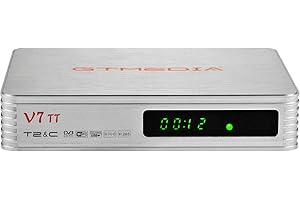 GTMEDIA GT Media V7 TT DVB-T/T2 Decodificador TDT, Receptor de TV por Terrestre Cable con Antena WiFi USB/Ethernet, H.265 HEVC 10bit Full HD 1080p, Soporte EPG Multi-PLP DVB-T/T2 Decodificador TDT,