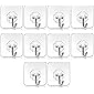 Tittle kitchen accessories items, Pack of 10 Self Adhesive hooks for wall heavy duty , Heavy Duty Sticky wall Hook for…