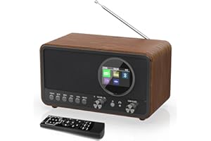 Monodeal DAB Radio with Bluetooth (DAB+, DAB Plus, Digital Radio, FM Radio, HiFi Speaker 5W, TFT Display), Kitchen radio with 60 Presets, Sleep Timer Snooze