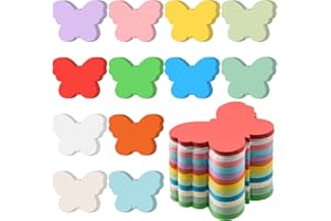 MixTeach 360 Pcs Butterfly Cutouts Paper Assorted Color Butterfly Shape Cards Paper 4 Inch Butterfly Die Cuts Bulletin Board Decorations for Classroom Home School Decor Kids DIY Craft Project Supplies