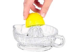 Ejoyous Glas Citronpress, Manuel Citrusjuicer Apelsin Grapefrukt Lime Handpress Portabel Juicextraktionspress, för Hem Campin