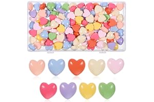 Yuomeaz 120 Pcs Cute Charms, Heart Resin Flatback Charms for Crafts, 3D Phone Case Charm Making Kit, Acrylic Embellishments, Junk Cases, Hairpins Scrapbooking Crafting & DIY Decoration
