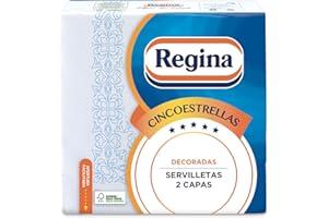 Regina Tovagliolo a cinque stelle | Confezione da 18 pezzi x 46 tovaglioli, 2 strati di cellulosa | Micro perforazione del tovagliolo | Grande spessore | Carta certificata FSC al 100%