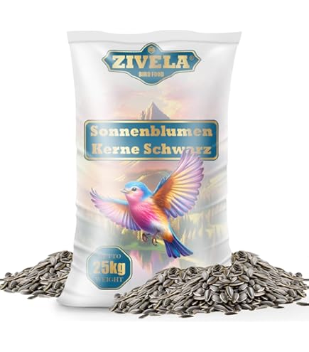 Miscela Di Semi Di Girasole Per Uccelli - 1 Kg | Cibo Premium Per Canarini, Pappagalli E Piccoli Uccelli